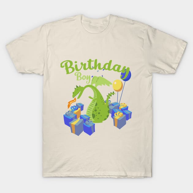 Birthday Boy Dragon T-Shirt by Skylane